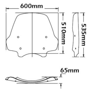 Parabrisas alto BMW r1200r 11-14 51cm Â· 2